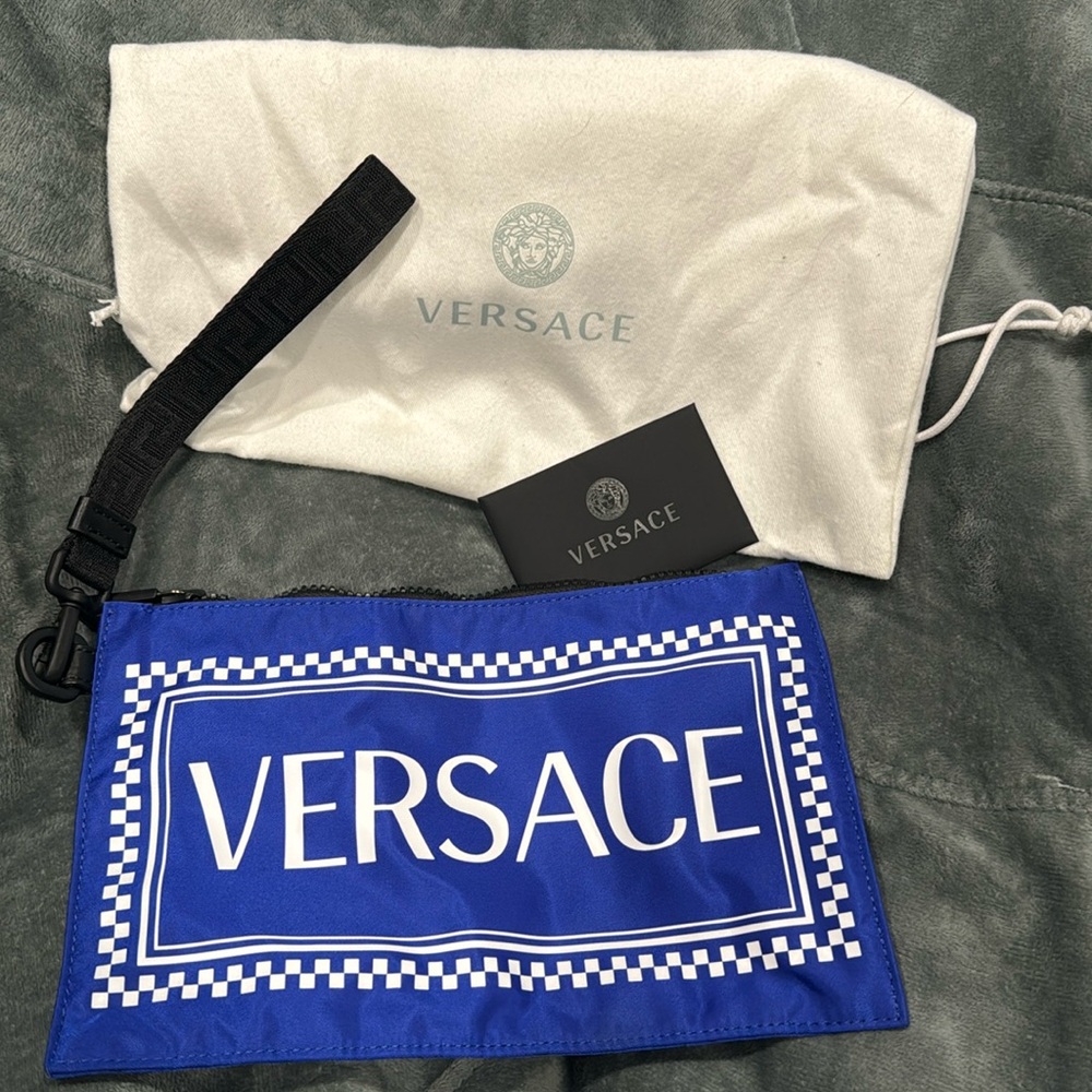 Authentic* brand new Versace nylon wristlet